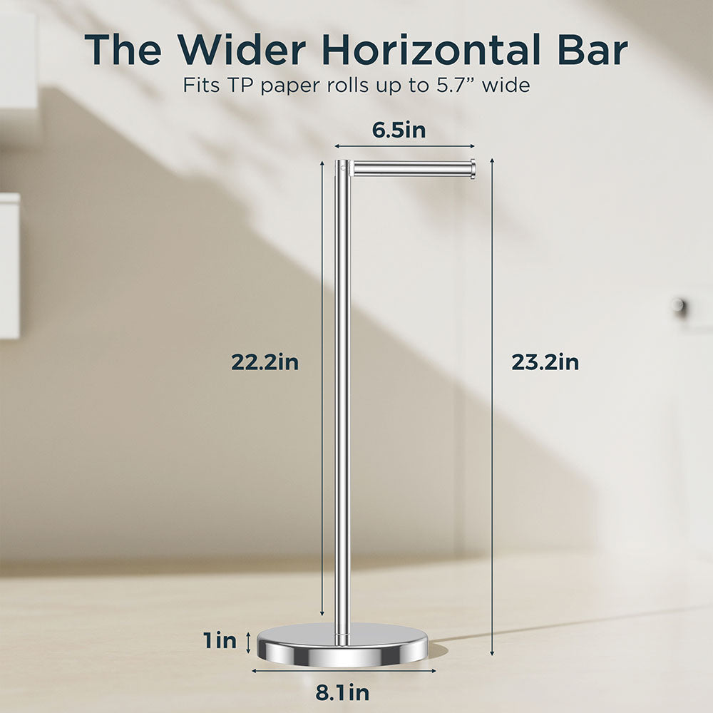 FORIOUS Toilet Paper Holder Stand, Modern Free Standing Tissue Roll Holder for Bathroom, Durable SUS 304 Stainless Steel and Weighted Base Toilet Paper Stand, Storage for 4 Rolls, Matte Black FORIOUS Toilet Paper Holder Stand, Modern Free Standing Tissue Roll Holder for Bathroom, Durable SUS 304 Stainless Steel and Weighted Base Toilet Paper Stand, Storage for 4 Rolls, Matte Black