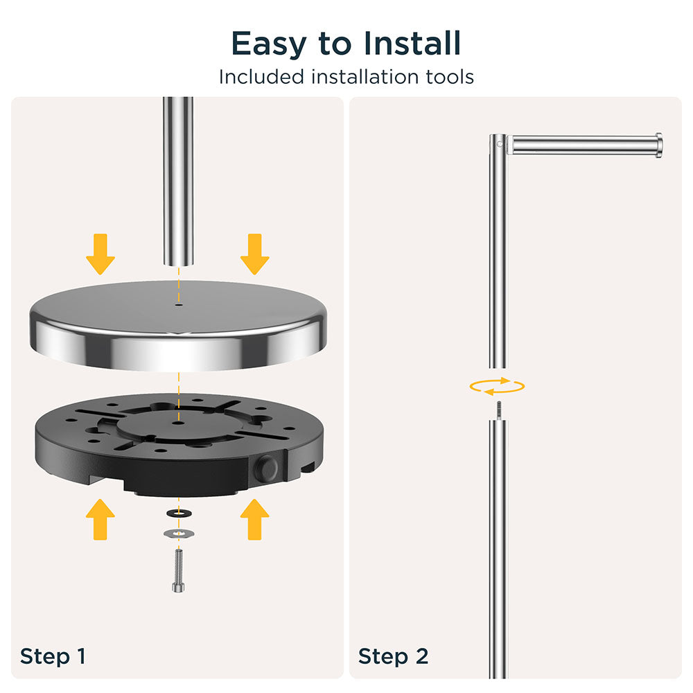 FORIOUS Toilet Paper Holder Stand, Modern Free Standing Tissue Roll Holder for Bathroom, Durable SUS 304 Stainless Steel and Weighted Base Toilet Paper Stand, Storage for 4 Rolls, Matte Black FORIOUS Toilet Paper Holder Stand, Modern Free Standing Tissue Roll Holder for Bathroom, Durable SUS 304 Stainless Steel and Weighted Base Toilet Paper Stand, Storage for 4 Rolls, Matte Black