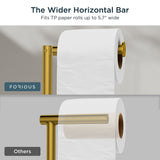 FORIOUS Toilet Paper Holder Stand, Modern Free Standing Tissue Roll Holder for Bathroom, Durable SUS 304 Stainless Steel and Weighted Base Toilet Paper Stand, Storage for 4 Rolls, Matte Black FORIOUS Toilet Paper Holder Stand, Modern Free Standing Tissue Roll Holder for Bathroom, Durable SUS 304 Stainless Steel and Weighted Base Toilet Paper Stand, Storage for 4 Rolls, Matte Black
