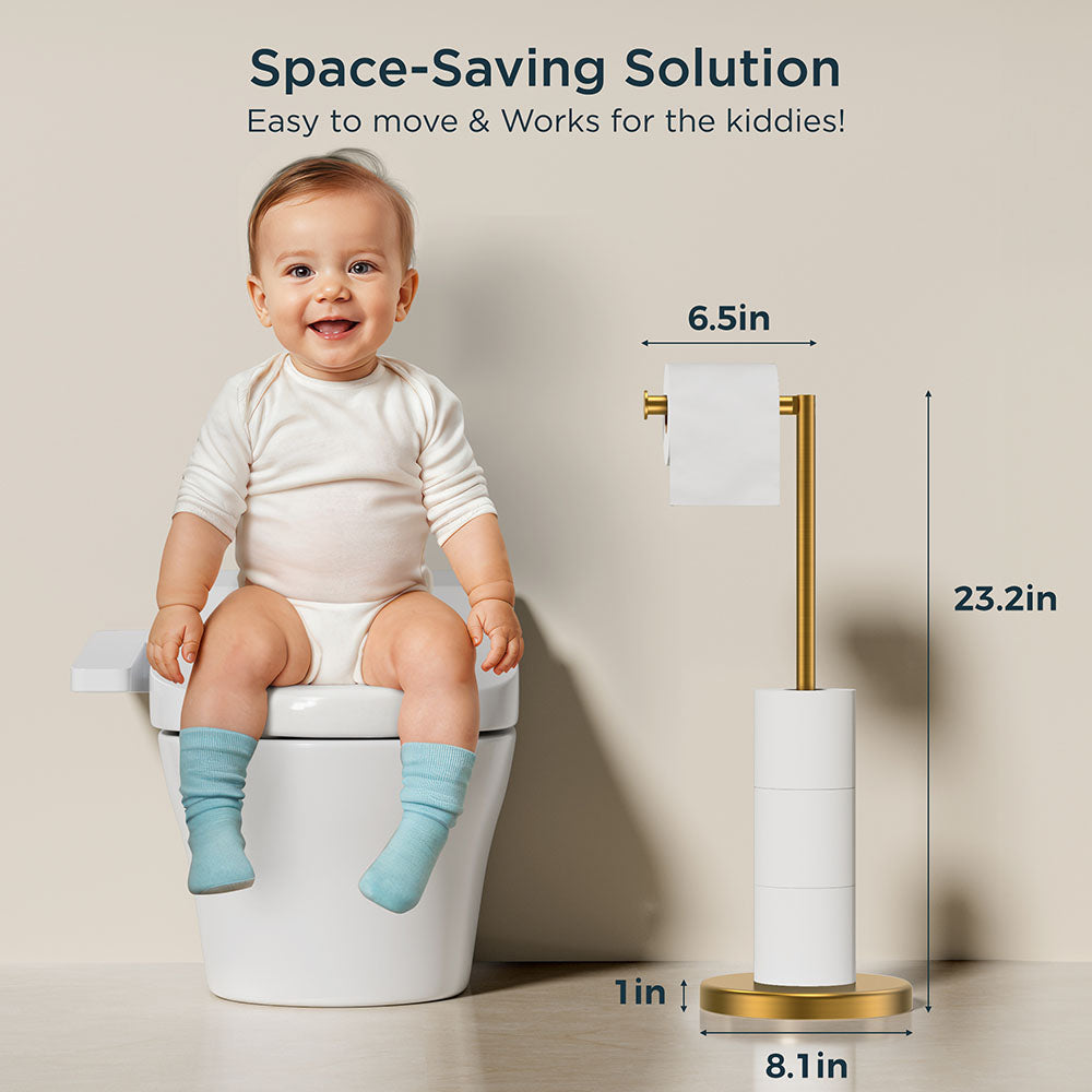 FORIOUS Toilet Paper Holder Stand, Modern Free Standing Tissue Roll Holder for Bathroom, Durable SUS 304 Stainless Steel and Weighted Base Toilet Paper Stand, Storage for 4 Rolls, Matte Black FORIOUS Toilet Paper Holder Stand, Modern Free Standing Tissue Roll Holder for Bathroom, Durable SUS 304 Stainless Steel and Weighted Base Toilet Paper Stand, Storage for 4 Rolls, Matte Black