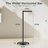 FORIOUS Toilet Paper Holder Stand, Modern Free Standing Tissue Roll Holder for Bathroom, Durable SUS 304 Stainless Steel and Weighted Base Toilet Paper Stand, Storage for 4 Rolls, Matte Black FORIOUS Toilet Paper Holder Stand, Modern Free Standing Tissue Roll Holder for Bathroom, Durable SUS 304 Stainless Steel and Weighted Base Toilet Paper Stand, Storage for 4 Rolls, Matte Black