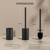 FORIOUS Toilet Brush and Holder Set, 304 Stainless Steel Heavy Duty Base and Handle for Bathroom Deep Cleaning, Toilet Bowl Cleaners Brush with Holder, Space Saving for Storage, Matte Black FORIOUS Toilet Brush and Holder Set, 304 Stainless Steel Heavy Duty Base and Handle for Bathroom Deep Cleaning, Toilet Bowl Cleaners Brush with Holder, Space Saving for Storage, Matte Black
