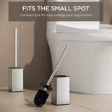 FORIOUS Square Toilet Brush and Holder Set Brushed Nickel, Heavy Duty 304 Stainless Steel Base & Handle, Toilet Bowl Cleaners Brush and Holder for Bathroom Storage and Organization FORIOUS Square Toilet Brush and Holder Set Brushed Nickel, Heavy Duty 304 Stainless Steel Base & Handle, Toilet Bowl Cleaners Brush and Holder for Bathroom Storage and Organization