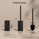 FORIOUS Square Toilet Brush and Holder Set Brushed Nickel, Heavy Duty 304 Stainless Steel Base & Handle, Toilet Bowl Cleaners Brush and Holder for Bathroom Storage and Organization FORIOUS Square Toilet Brush and Holder Set Brushed Nickel, Heavy Duty 304 Stainless Steel Base & Handle, Toilet Bowl Cleaners Brush and Holder for Bathroom Storage and Organization