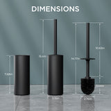 FORIOUS Toilet Brush and Holder Set, 304 Stainless Steel Long Handle and Heavy Duty Base for Bathroom Deep Cleaning, Drip-Proof, Space Saving for Storage, 2 Toilet Bowl Brush Head, Matte Black FORIOUS Toilet Brush and Holder Set, 304 Stainless Steel Long Handle and Heavy Duty Base for Bathroom Deep Cleaning, Drip-Proof, Space Saving for Storage, 2 Toilet Bowl Brush Head, Matte Black