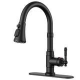 FORIOUS Vintage Kitchen Faucets with Pull Down Sprayer, Oil Rubber Brown, High Arc Single Handle Stainless Steel Antique Pull Out Sink Faucet for Farmhouse Camper Rv Bar, Fit for 1 or 3 Hole FORIOUS Vintage Kitchen Faucets with Pull Down Sprayer, Oil Rubber Brown, High Arc Single Handle Stainless Steel Antique Pull Out Sink Faucet for Farmhouse Camper Rv Bar, Fit for 1 or 3 Hole