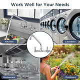 FORIOUS Kitchen Sink Faucet Wall Mount with 12'' Swivel Spout, Commercial Brass Utility Sink Faucet 8 Inch Center Two Handle for Laundry Room Restaurant Outdoor Farmhouse, Polished Chrome