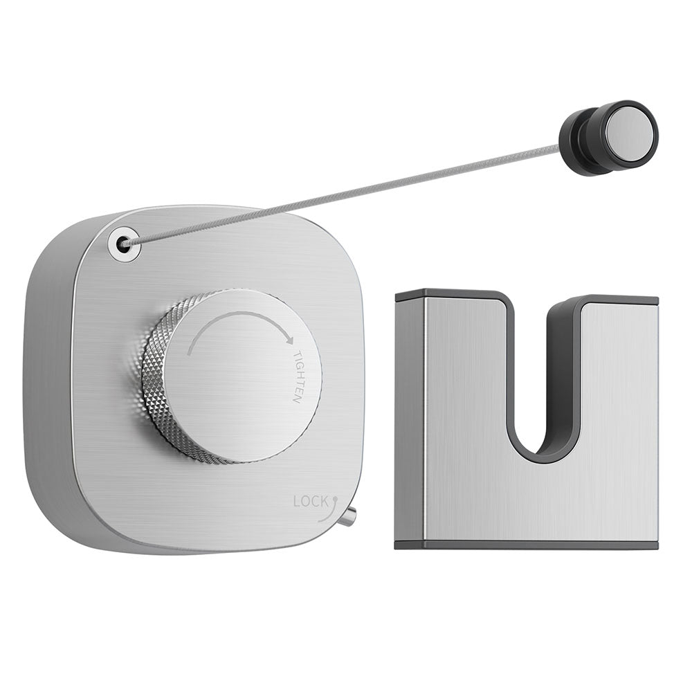 FORIOUS Retractable Clothesline Indoor, 13.8 Ft Non-Sagging Outdoor Clothes Line, Rustproof All Stainless Steel Heavy Duty Clothes Drying Laundry Line, Screw Wall Mounted for Bathroom