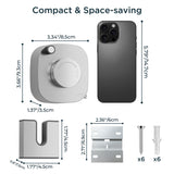 FORIOUS Retractable Clothesline Indoor, 13.8 Ft Non-Sagging Outdoor Clothes Line, Rustproof All Stainless Steel Heavy Duty Clothes Drying Laundry Line, Screw Wall Mounted for Bathroom