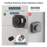 FORIOUS Retractable Clothesline Indoor, 13.8 Ft Non-Sagging Outdoor Clothes Line, Rustproof All Stainless Steel Heavy Duty Clothes Drying Laundry Line, Screw Wall Mounted for Bathroom