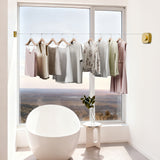 FORIOUS Retractable Clothesline Indoor, 13.8 Ft Non-Sagging Outdoor Clothes Line, Rustproof All Stainless Steel Heavy Duty Clothes Drying Laundry Line, Screw Wall Mounted for Bathroom