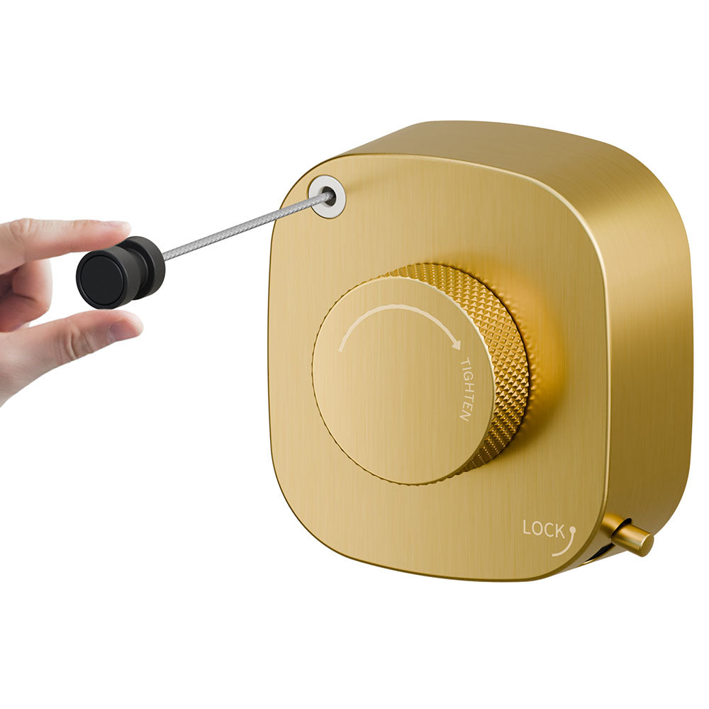 FORIOUS Retractable Clothesline Indoor, 13.8 Ft Non-Sagging Outdoor Clothes Line, Rustproof All Stainless Steel Heavy Duty Clothes Drying Laundry Line, Screw Wall Mounted for Bathroom