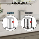 FORIOUS Bathroom Faucets 3 Hole Chrome, 8 Inch Widespread Bathroom Sink Faucet with Pop-up Drain and cUPC Supply Lines for Basin, Vanity, Laundry Room and Restroom