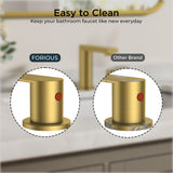 FORIOUS Chrome Bathroom Faucets 3 Hole, 8 Inch Widespread Bathroom Sink Faucet with Pop-up Drain and Cupc Supply Lines, 2-Handle for Vanity, Hotel