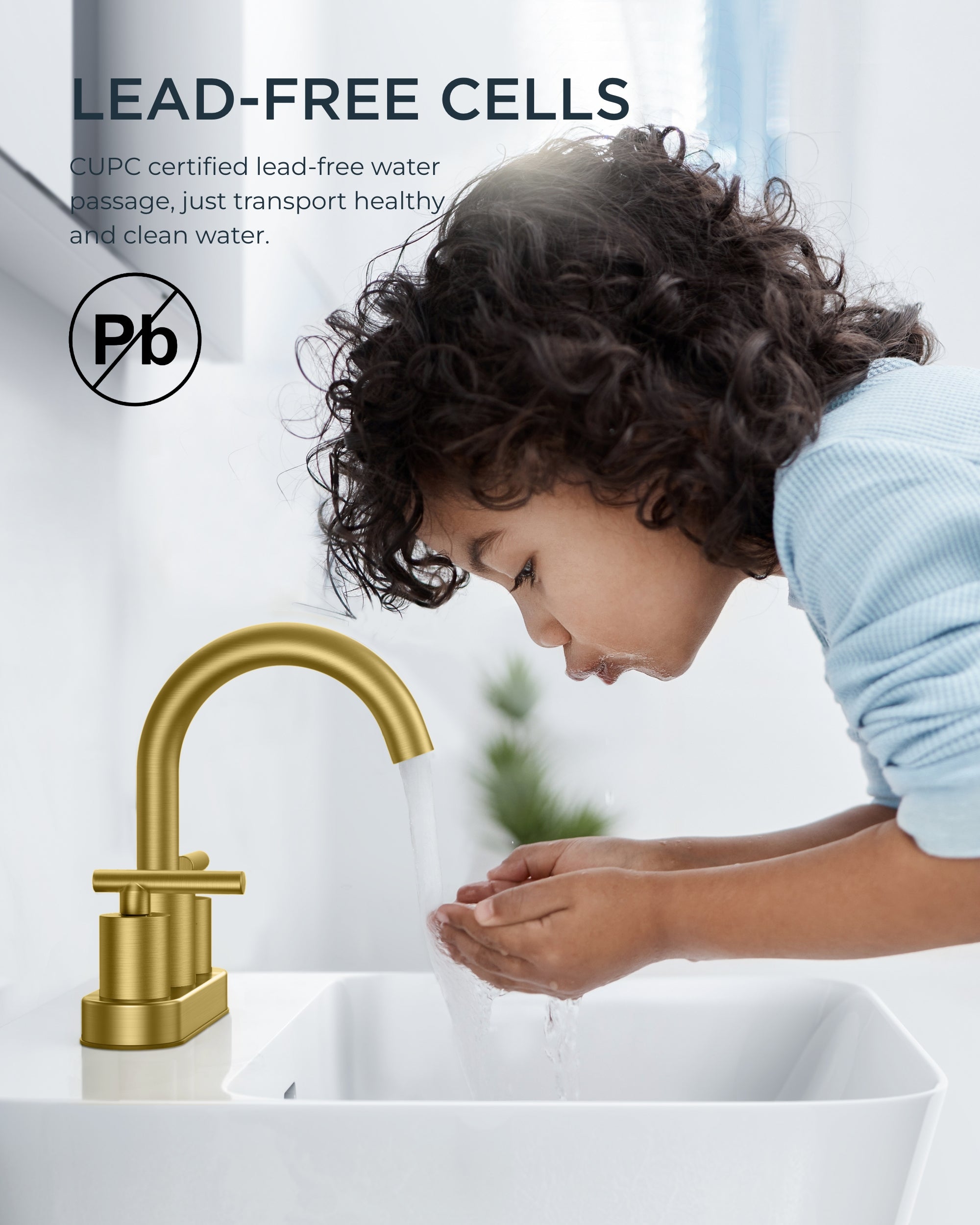 FORIOUS  Bathroom Faucet 2 Hole, 4 Inch Centerset Bathroom Faucet  wtih Metal Pop Up Dain and CUPC Supply Line, 2 Handle  Sink Faucet Bathroom, Bathroom Faucet 3 Hole/2 Hole