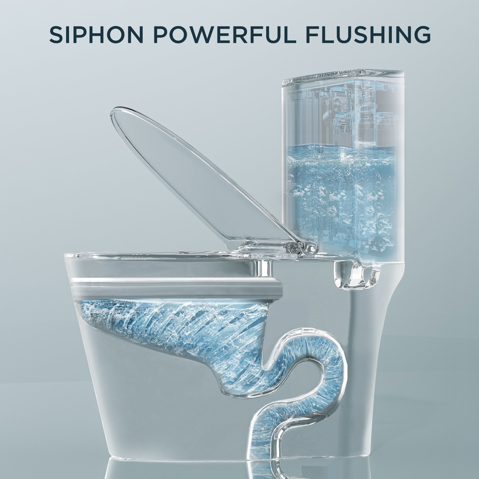 Forious Max 12" Rough-In  White  One Piece Toilet Dual Flush Toilet with Soft Closing Seat