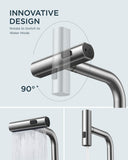 FORIOUS Touchless Waterfall Kitchen Faucets, Brushed Nickel Kitchen Sink Faucet with Pull Down Sprayer, Stainless Steel Modern Contemporary Kitchen Faucet Hands-Free for Laundry Bar Rv Farmhouse