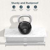 FORIOUS Toilet Paper Holder with Shelf, Marble Wall Mount Tissue Roll Holder for Bathroom, Washroom, 304 Stainless Steel Double Commercial Toilet Tissue Dispensers with Phone Shelf, Brushed Nickel