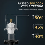 FORIOUS  Waterfall Bathroom Faucets ，8 Inch Widespread  with Metal Pop-up Drain