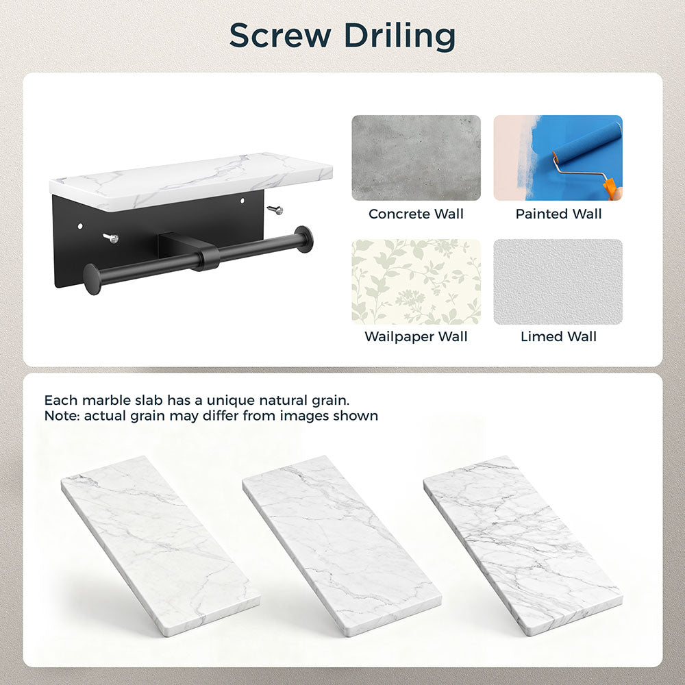 FORIOUS  Double Toilet Paper Holder with Shelf, Wall Mount Tissue Roll Holder for Bathroom, Washroom, 304 Stainless Steel Commercial Toilet Tissue Dispensers with Phone Shelf, Brushed Nickel FF11124B