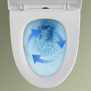 Forious Max 12" Rough-In  White  One Piece Toilet Dual Flush Toilet with Soft Closing Seat