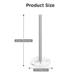 FORIOUS Paper Towel Holder Countertop, Weighted Marble Base, Brushed Gold