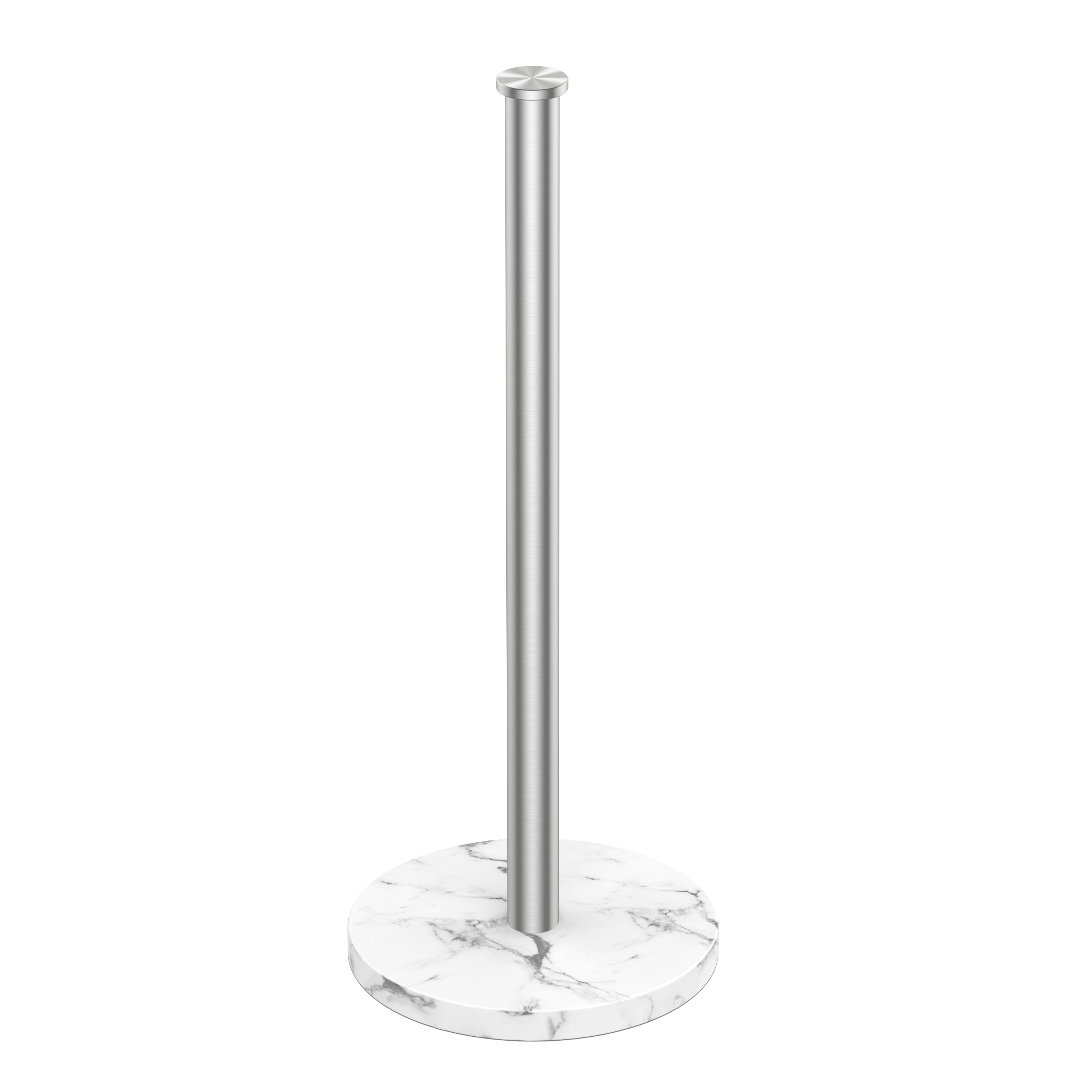 FORIOUS Paper Towel Holder Countertop, Weighted Marble Base, Brushed Gold