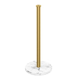 FORIOUS Paper Towel Holder Countertop, Weighted Marble Base, Brushed Gold