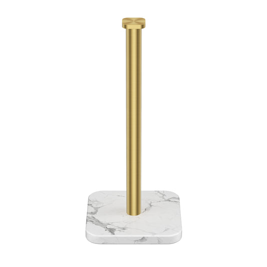 FORIOUS Gold Paper Towel Holder Countertop,1.73 lb Heavy Square Marble Base