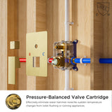 Forious Max     Gold Chrome 8 inch Bathroom Wall Mounted Rainfall Shower Head System with Faucet