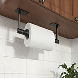 FORIOUS Paper Towel Holder Under Cabinet, SUS304 Wall Mounted Commercial Paper Towel Holder, One-Handed Tear Hanging Paper Roll Holder with Ratchet Mechanism for Kitchen Bathroom (Brushed Gold)