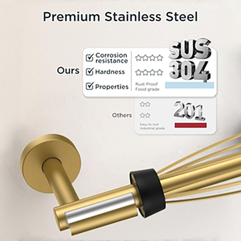FORIOUS Paper Towel Holder Under Cabinet, SUS304 Wall Mounted Commercial Paper Towel Holder, One-Handed Tear Hanging Paper Roll Holder with Ratchet Mechanism for Kitchen Bathroom (Brushed Gold)