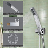 Forious Max     Gold Chrome 8 inch Bathroom Wall Mounted Rainfall Shower Head System with Faucet