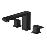 FORIOUS Roman Tub Faucet, Bathtub Faucet 3-Hole Deck Mount, Matte Black