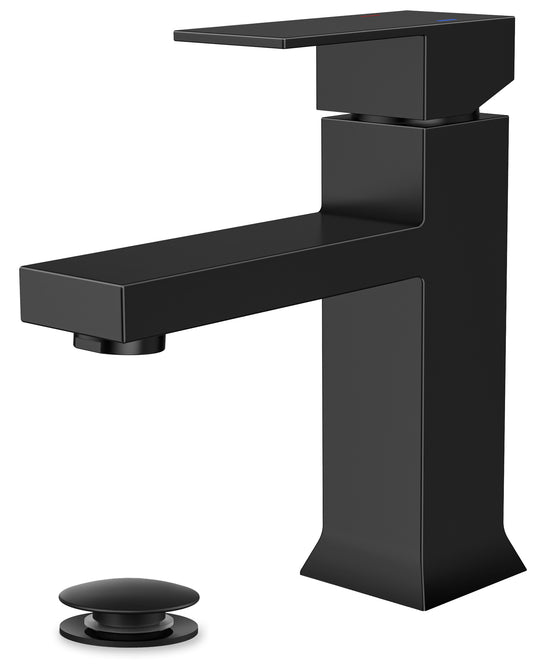 FORIOUS Bathroom Faucet 1 Hole Single Handle Vanity Faucet Brushed Nickel | 304 stainless steel, NSF/ANSI/CAN 61+372 and cUPC, lead-free, leakproof, water saving, for rv, lavatory, modern farmhouse