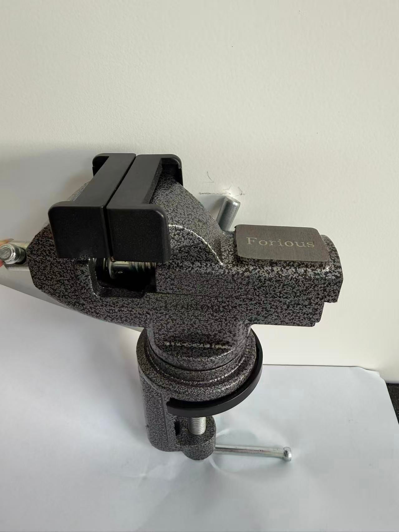 FORIOUS Bench vices Bench-mounted clamping tools, installed on workbench to fix workpieces during processing.