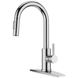 FORIOUS Kitchen Faucets with Pull Down Sprayer Kitchen Sink Faucet Stainless Steel with soap dispenser