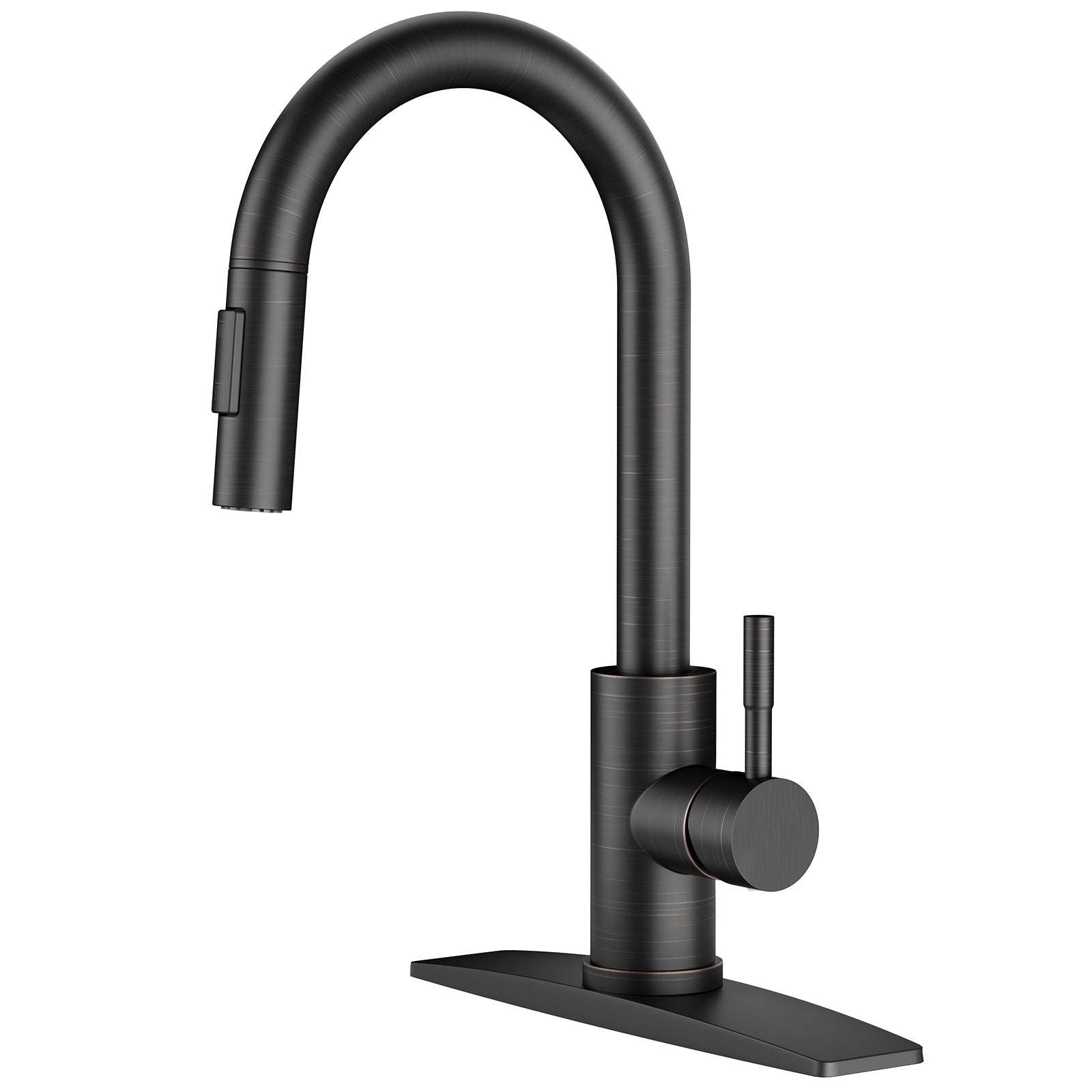 FORIOUS Kitchen Faucets with Pull Down Sprayer Kitchen Sink Faucet Stainless Steel with soap dispenser