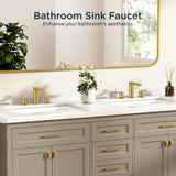 FORIOUS 8 Inch Bathroom Faucet 3 Hole, 2 Handles for Vanity ORB| 2 Handles Bathroom Sink Faucet with Pop-up Drain and 24" cUPC Lines, Fits 6-12 Inch 3 Hole Install, for RV Laundry Sink