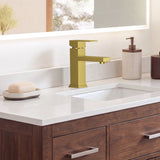 FORIOUS Bathroom Faucet 1 Hole Single Handle Vanity Faucet Brushed Nickel | 304 stainless steel, NSF/ANSI/CAN 61+372 and cUPC, lead-free, leakproof, water saving, for rv, lavatory, modern farmhouse