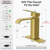FORIOUS Single Handle Bathroom Faucet 1 Hole Vanity Faucets Matte Black