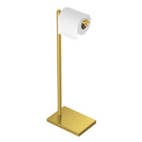FORIOUS Toilet Paper Holder Stand with Weighted Base, Bruhed Nickel