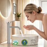 FORIOUS Brushed Nickel Bathroom Vessel Sink Faucet 1 Hole, Tall Bathroom Faucet Single Handle One Hole with Pop Up Drain and Supply Lines, Basin Bowl Vanity Lavatory Residential/Commercial Use