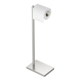 FORIOUS Toilet Paper Holder Stand with Weighted Base, Bruhed Nickel