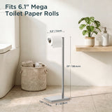 FORIOUS Toilet Paper Holder Stand with Weighted Base, Bruhed Nickel