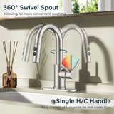FORIOUS Single Hole Bar Sink Faucet with Pull Down Sprayer, Matte Black Bathroom Faucet for Sink 3 Hole with Pop Up Drain Hose, Suitable for Bath, RV, Laundry, Restroom & Utility Sink