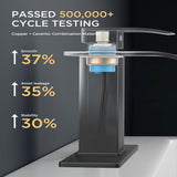 FORIOUS Brushed Gold Waterfall Bathroom Faucets 1 or 3 Hole, Vanity Single Bathroom Sink Faucet with cUPC Supply Line and Pop Up Drain, Suitable for Basin, Rv, Restroom Sink