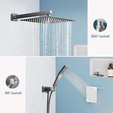 Forious Max  Stainless steel 8inch Bathroom Wall Mounted Rainfall Shower Head System with Faucet