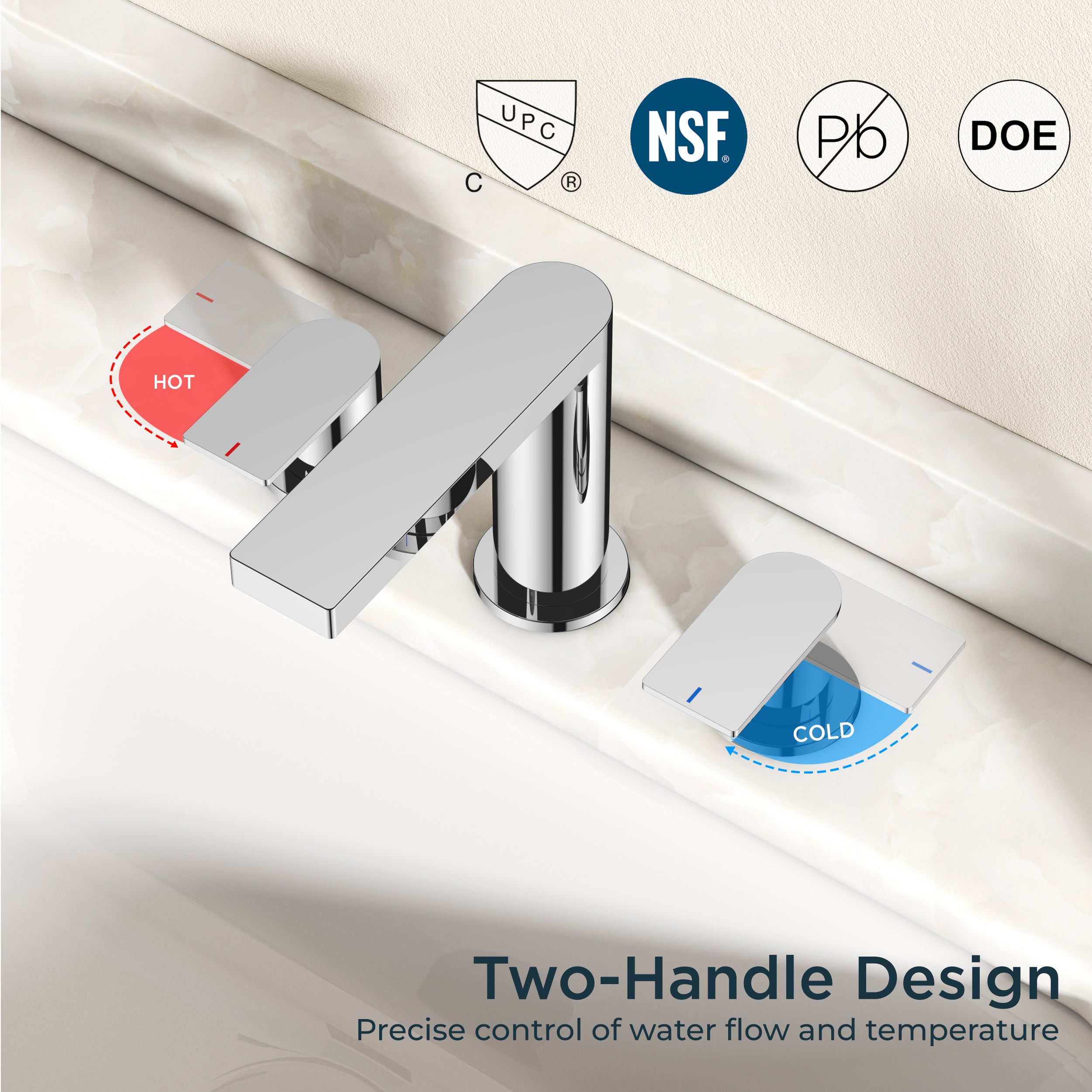 FORIOUS 8 Inch Bathroom Faucet 3 Hole, 2 Handles for Vanity ORB| 2 Handles Bathroom Sink Faucet with Pop-up Drain and 24" cUPC Lines, Fits 6-12 Inch 3 Hole Install, for RV Laundry Sink