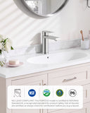 FORIOUS Bathroom Faucet 1 Hole, Single Handle Vanity Faucet Matte Black
